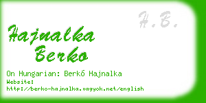 hajnalka berko business card